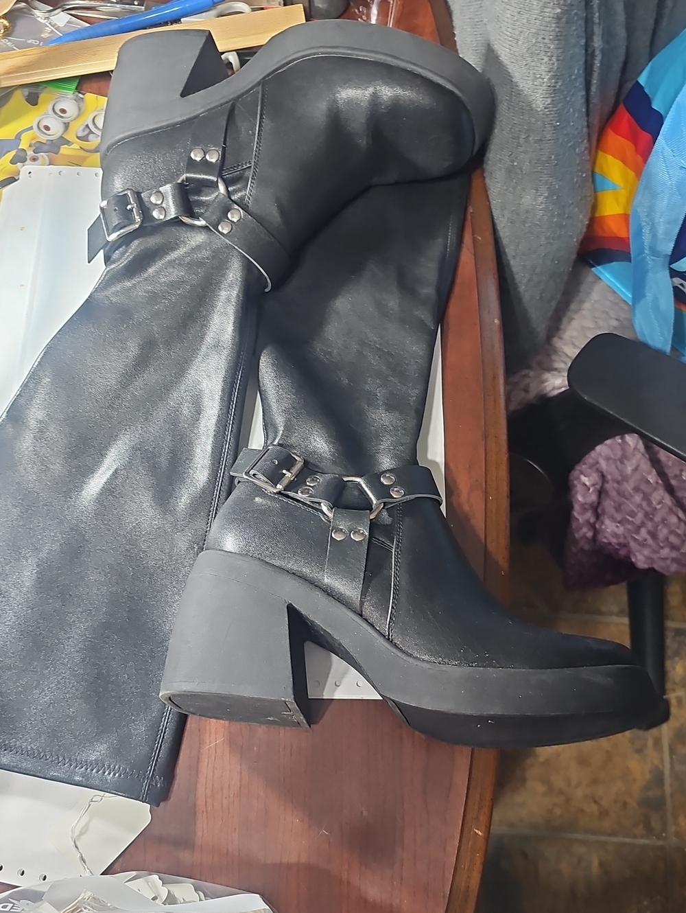 Madden Nyc Women's Knee-High Block  Boots Size 8